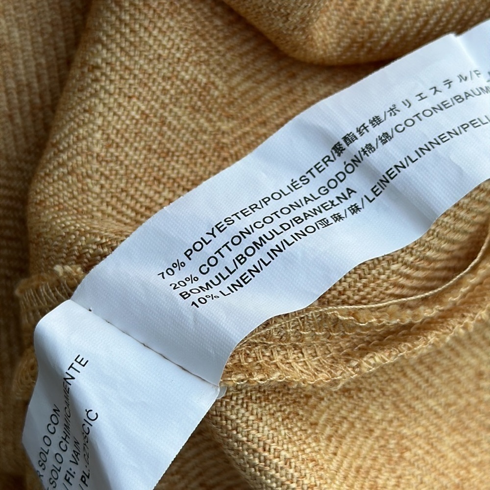 Moon River gold dress cotton poly linen blend large - Picture 13 of 14